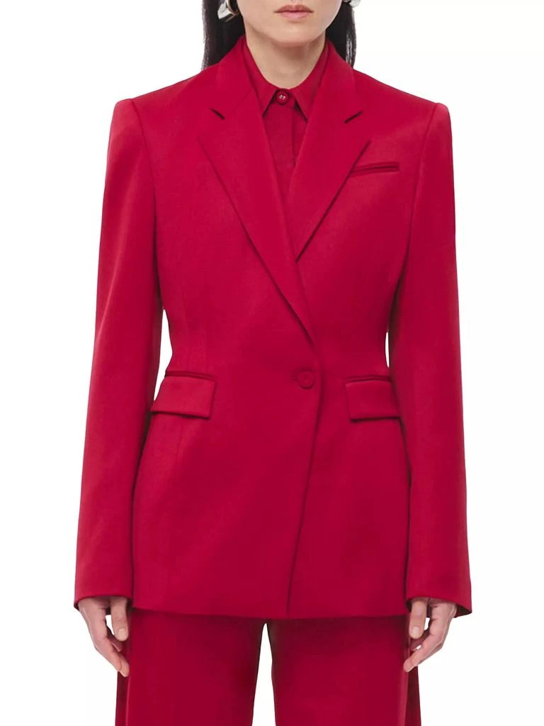 Another Tomorrow Seamed-Waist Single-Breasted Jacket 3