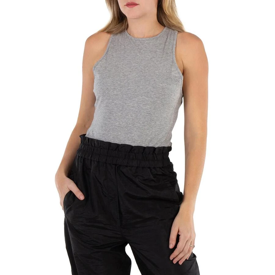 Tibi Ladies Heather Grey Crewneck Racerback Bodysuit 1