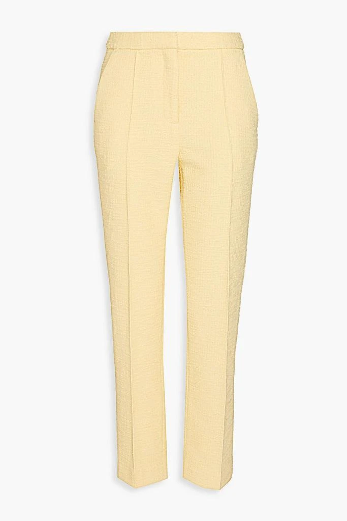 REBECCA VALLANCE Claire bouclé-tweed tapered pants 1