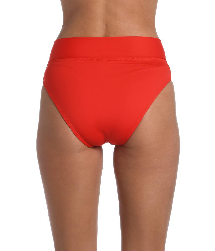 La Blanca Island Goddess Crossover High-Waist Bottoms