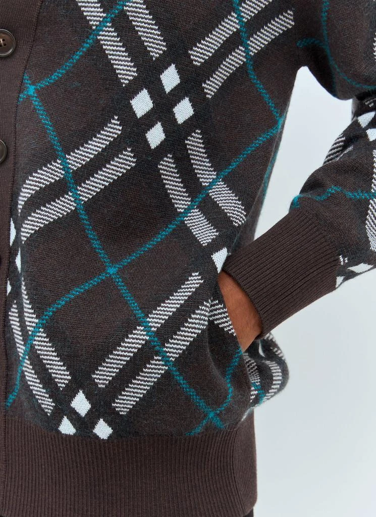 Burberry Check Wool Cardigan 4
