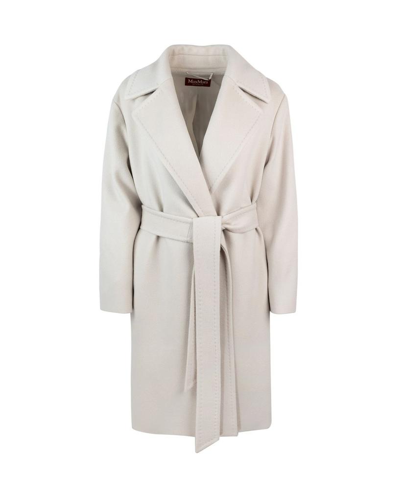 Max Mara Pastel Pink Wool Blend Rebus Coat Powder 42-IT