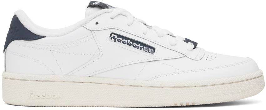 Reebok White & Gray Club C 85 Sneakers 1