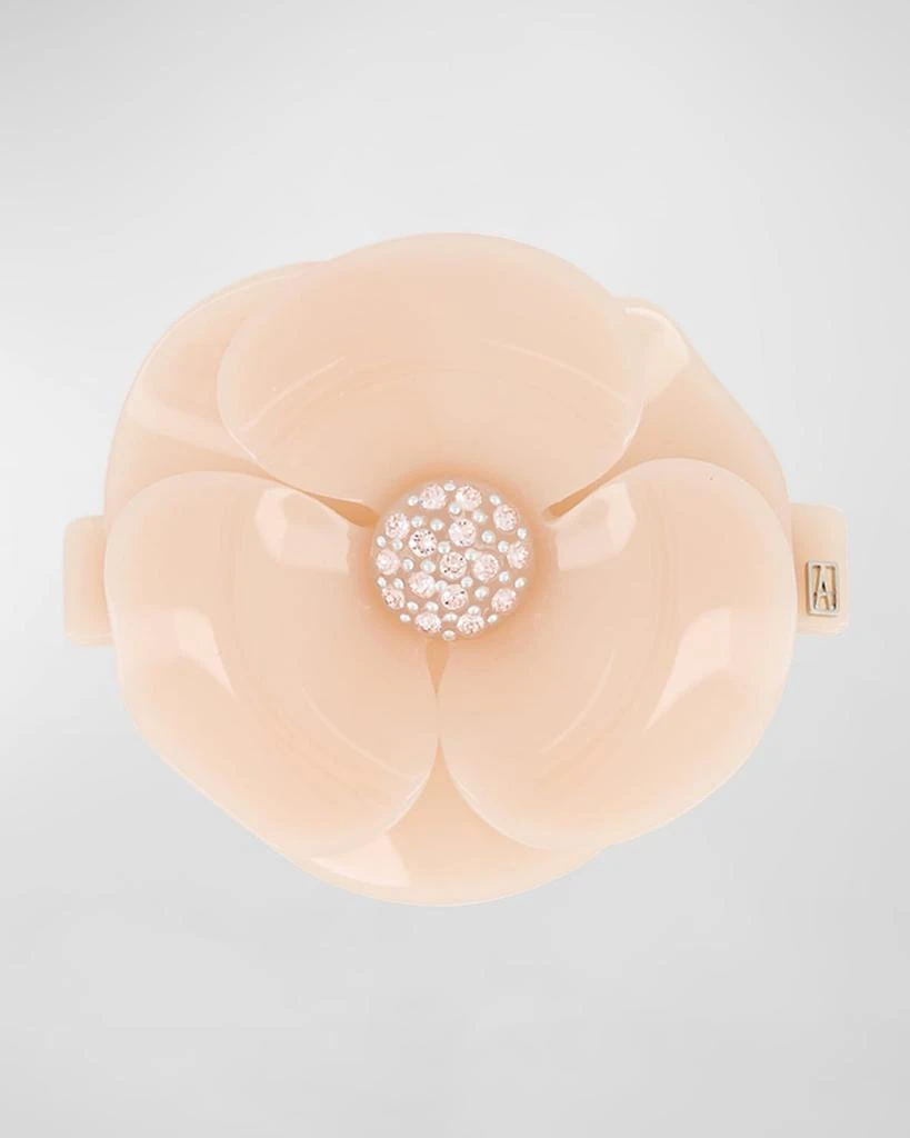 Alexandre de Paris Camelia Flower Crystal Barrette 5