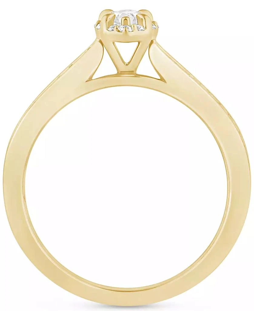 Macy's Diamond Marquise Halo Engagement Ring (1/2 ct. t.w.) in 14k Gold 4