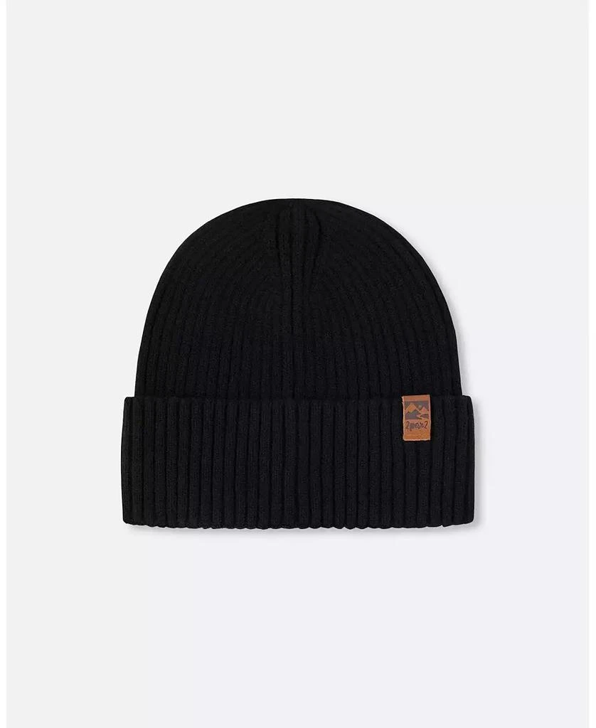 Deux par Deux Kids Unisex Knit Hat Black - Toddler|Child