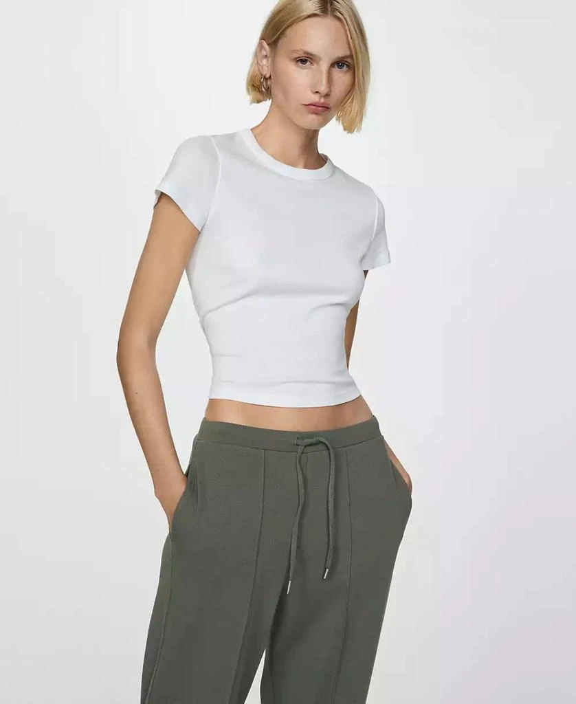 Mango Women's Seam Detail Jogger Pants 5