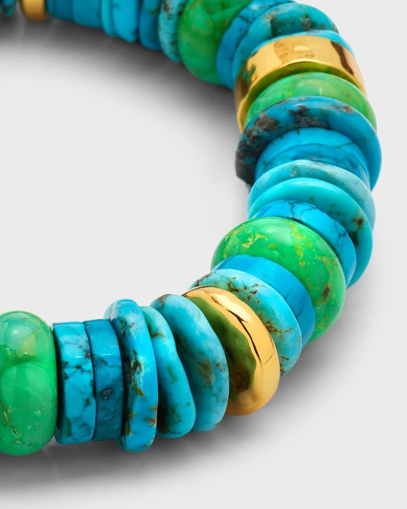 NEST Jewelry Green Turquoise Mix Stretch Bracelet 3