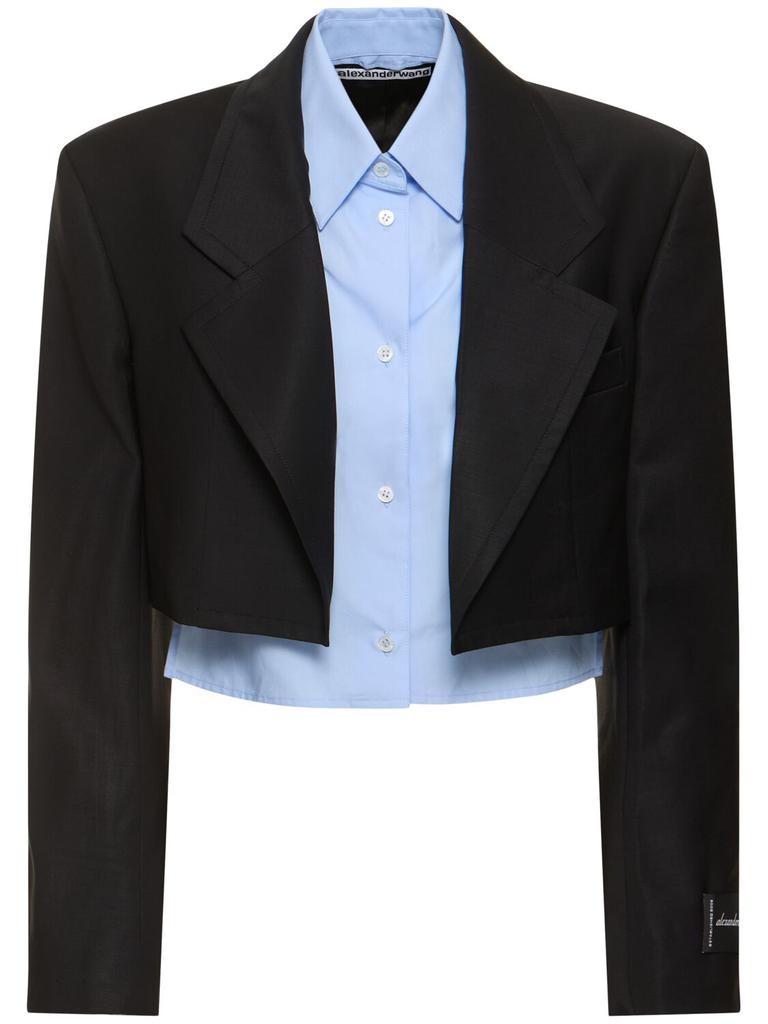 ALEXANDER WANG Pre-styled Cropped Blazer Shirt