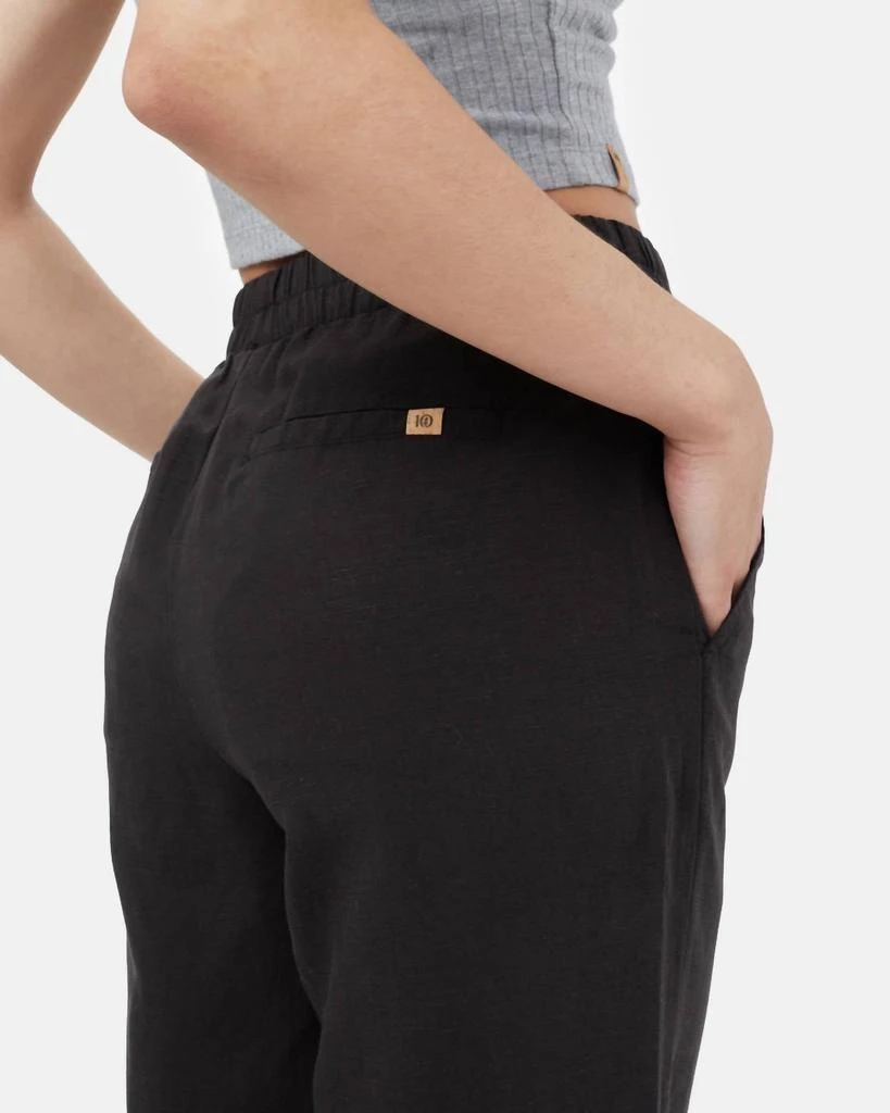 tentree Treelinen Billow Pants In Meteorite Black 4