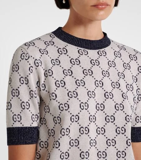 Gucci Cotton-blend lamé top 4