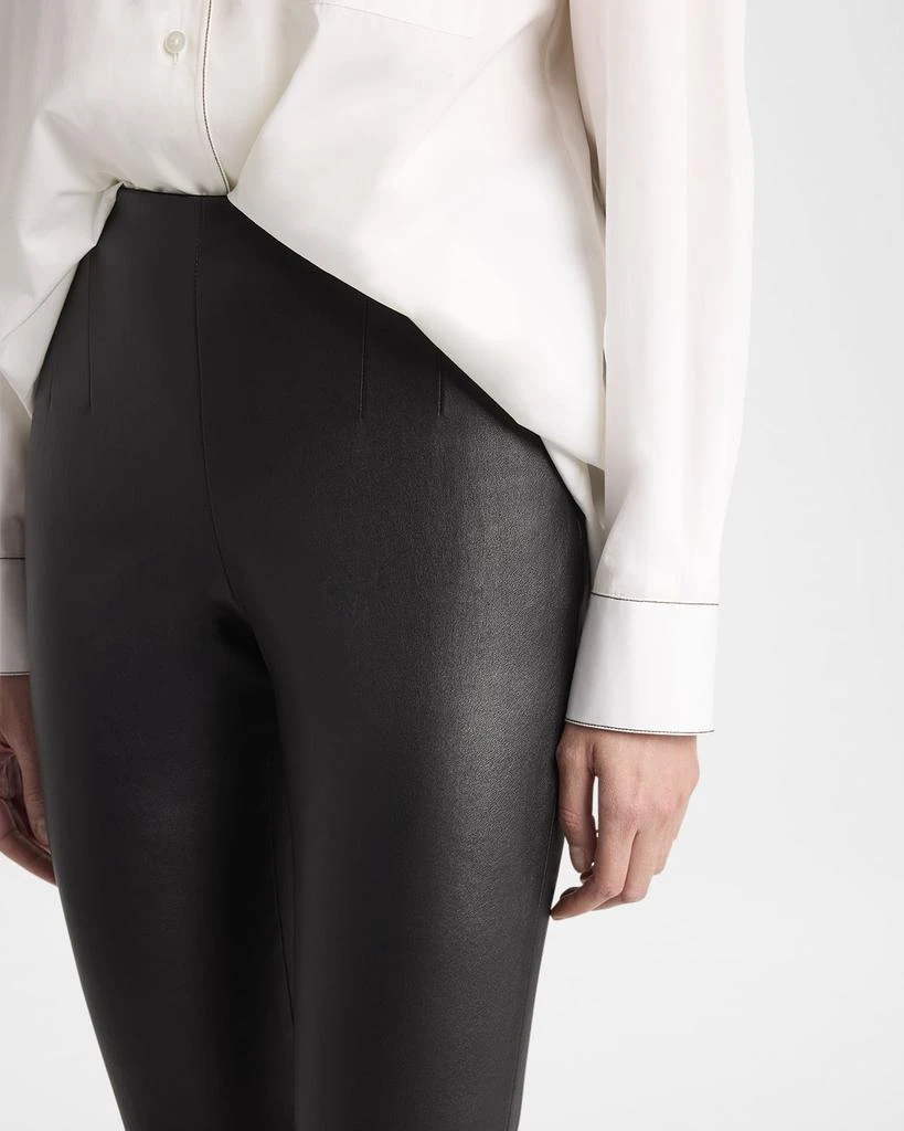 The Row Lakun Leather Skinny-Leg Slit-Hem Pants 6