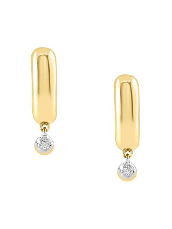 Effy ENY 14K Yellow Gold & 0.09 TCW Diamond Earrings 2