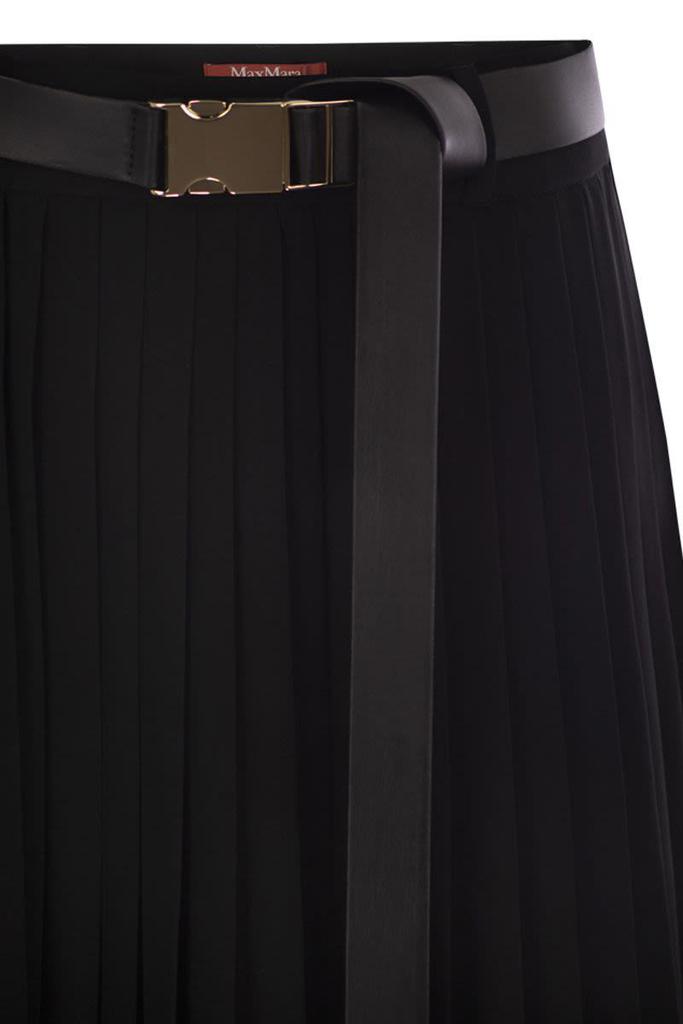 【送料&関税込】Max Mara Studio Savana Pleated Cady Skirt Max Mara Max Mara Studio Savana - Pleated Skirt With Belt