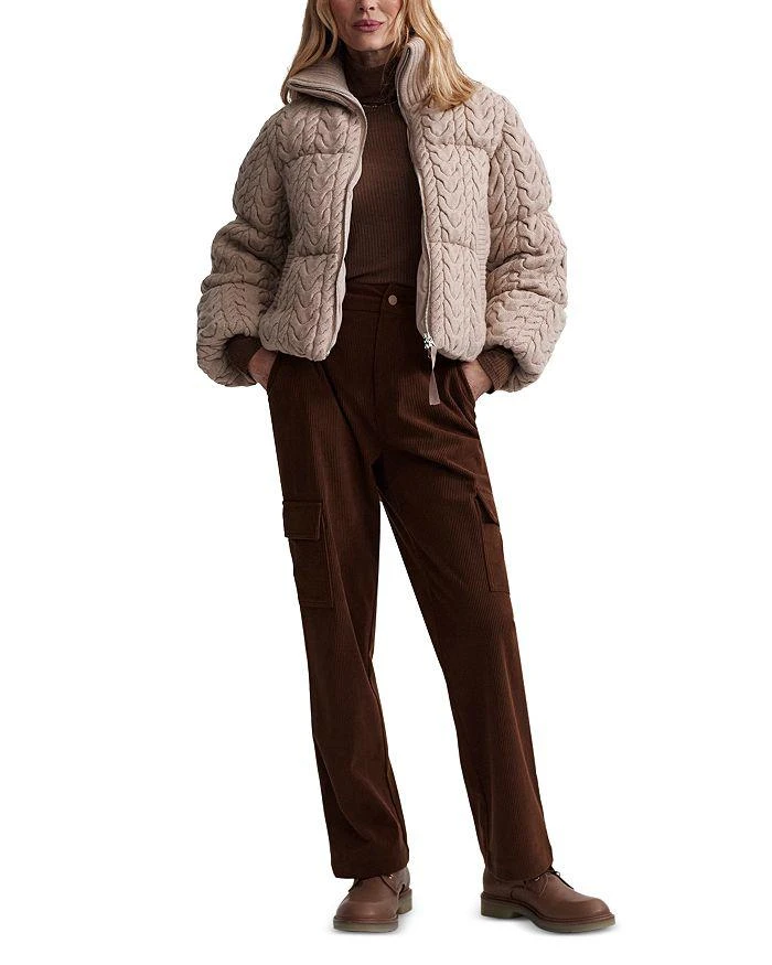 Varley Reggie Cable Knit Puffer Jacket 2