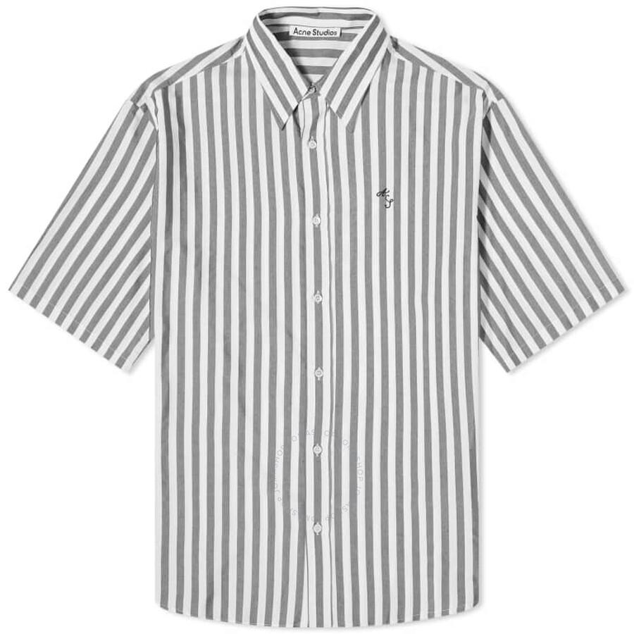 Acne Studios Sandrok Matt Stripe Short Sleeve Shirt