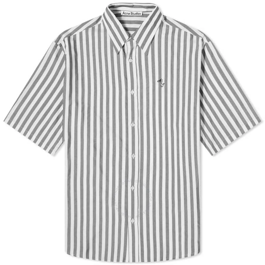 Acne Studios Sandrok Matt Stripe Short Sleeve Shirt 1