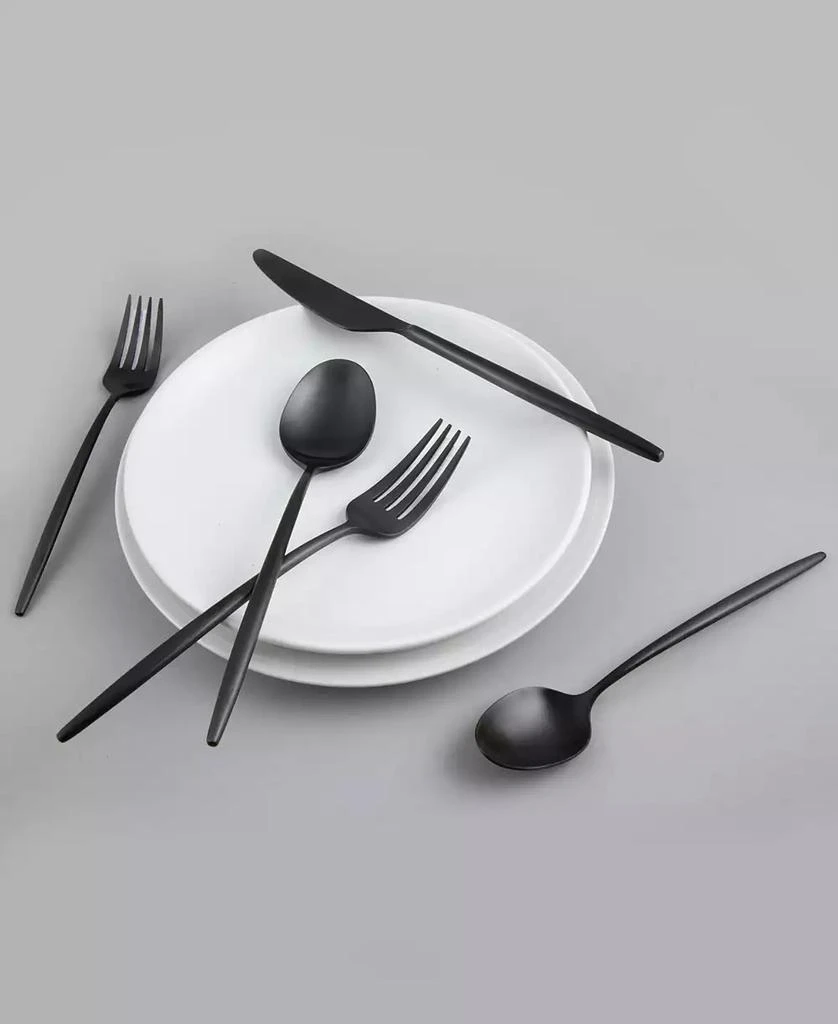 Cambridge Silversmiths Gaze Black Satin 20-Piece Flatware Set, Service for 4 3