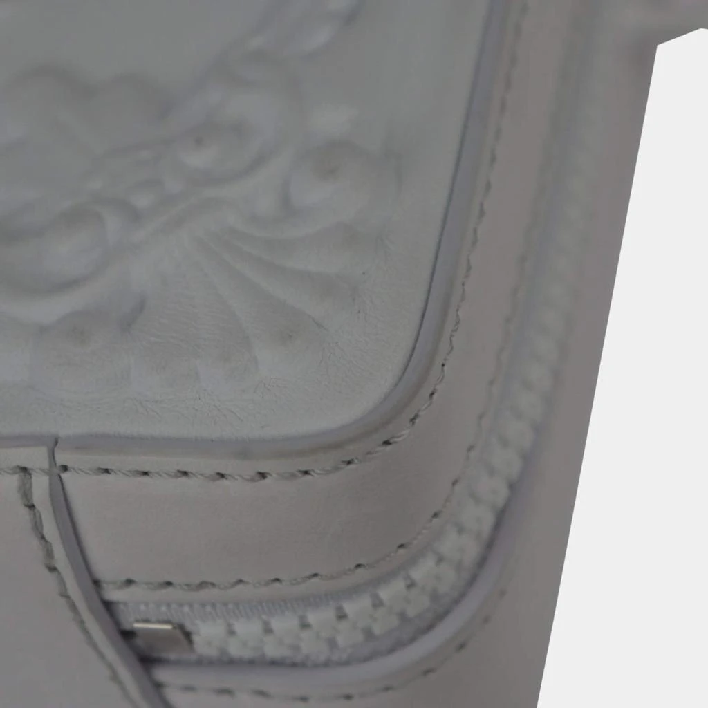 Louis Vuitton Louis Vuitton White Calf Leather LV Ornaments Soft Trunk Shoulder Bag 8