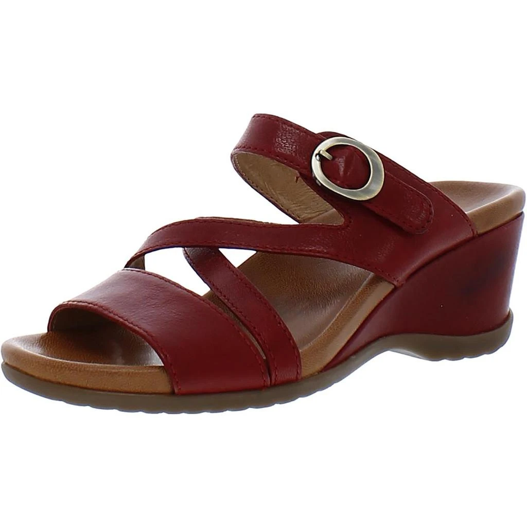 Dansko Ana Womens Leather Slip On Wedge Sandals 1