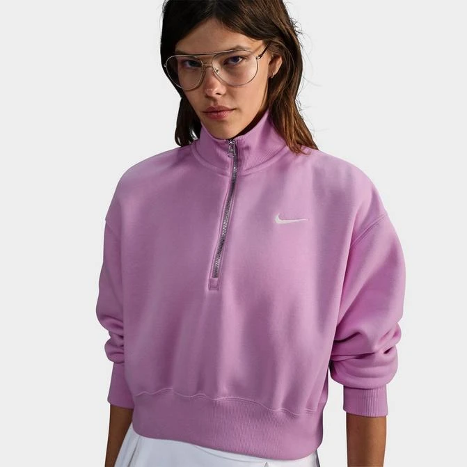 NIKE Women's Nike Sportswear Phoenix Fleece Oversized Half-Zip Crop Sweatshirt 1