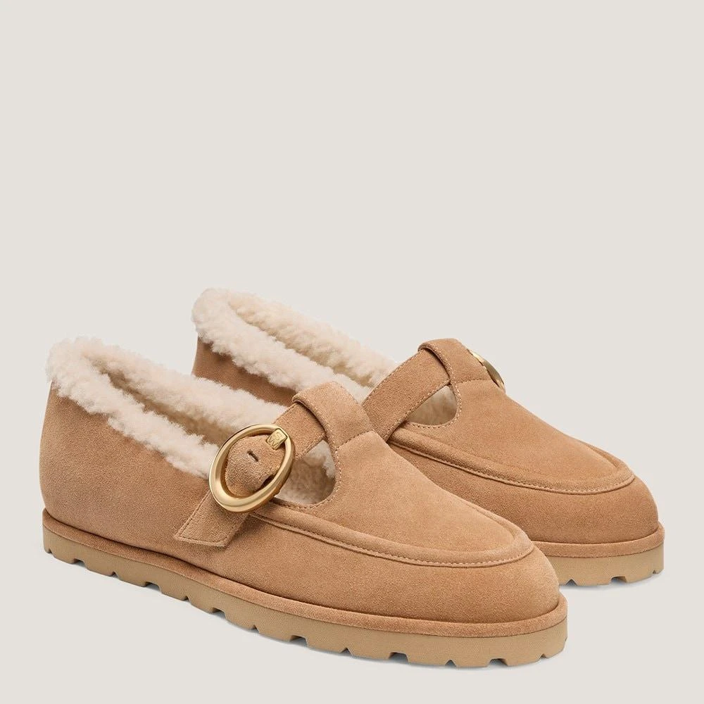 Stuart Weitzman Dakota Shearling Mary Jane Flat