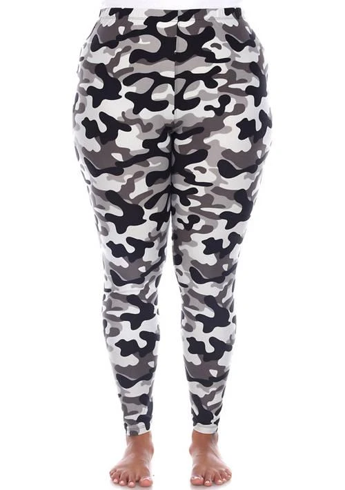 White Mark Mark Plus Size Printed Leggings 1