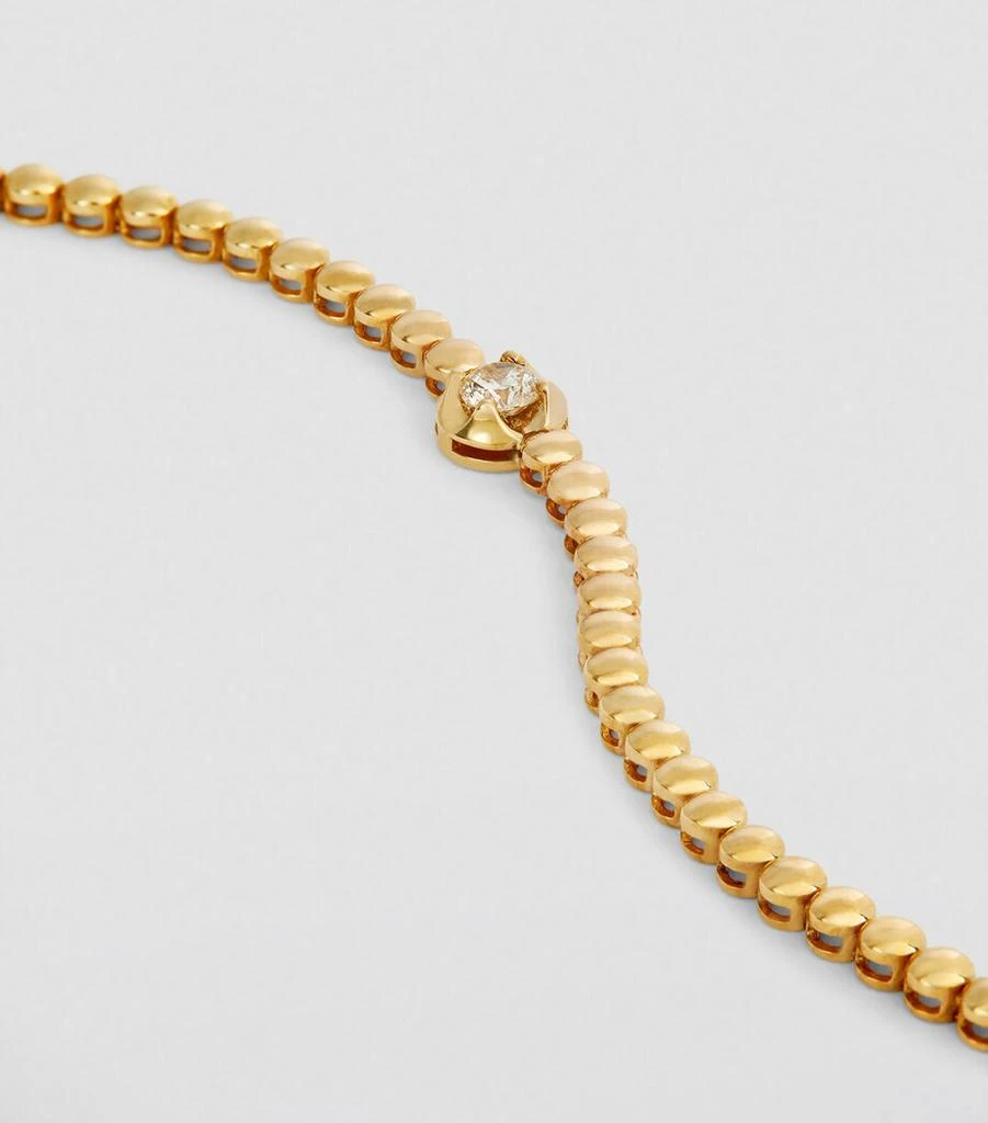 Jennifer Meyer Yellow Gold and Diamond Illusion Bracelet 3