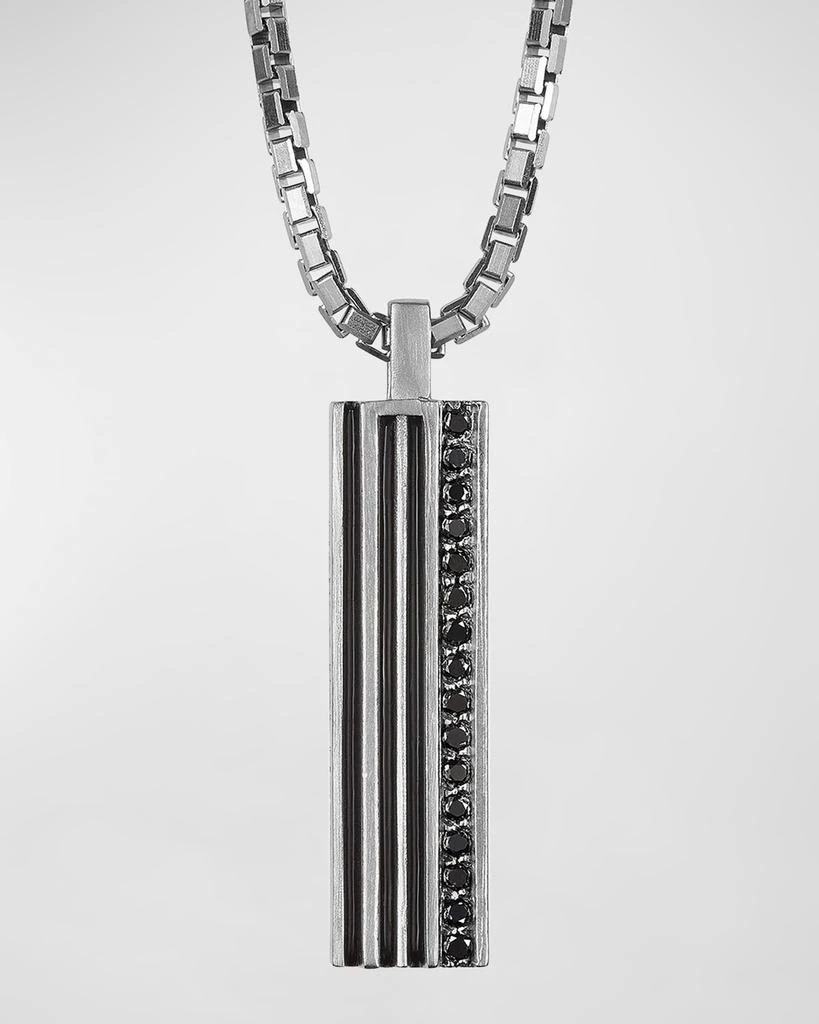 Marco Dal Maso Men's Acies Wide Triple Black Pendant Necklace 4