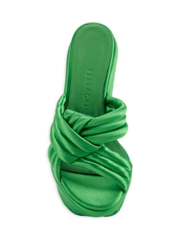 Salvatore Ferragamo 50MM Textured Platform Sandals 5