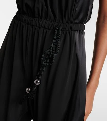 Max Mara Ubi silk satin-trimmed jersey jumpsuit 5