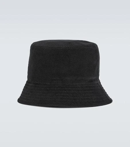 Prada Logo cotton corduroy bucket hat 4