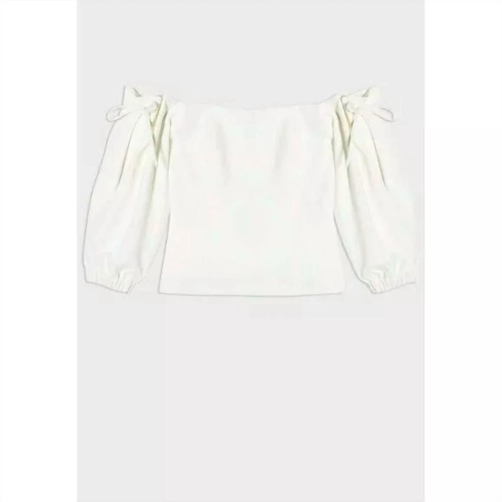 Topshop Topshop - Off The Shoulder Tie Bardot Crepe Top 4