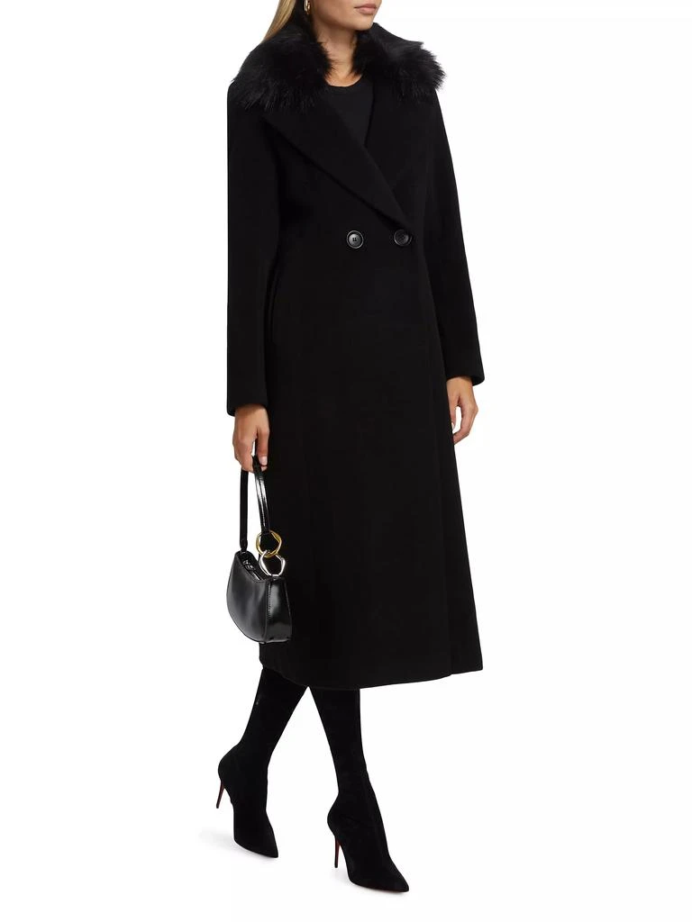 Mercer Collective Madison Fur Collar Maxi Wool Coat 2