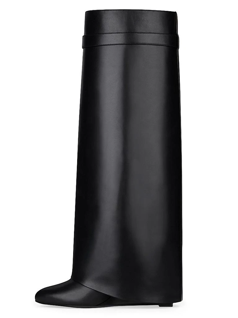 Givenchy Shark Lock Leather Boots with Wide Calf 4