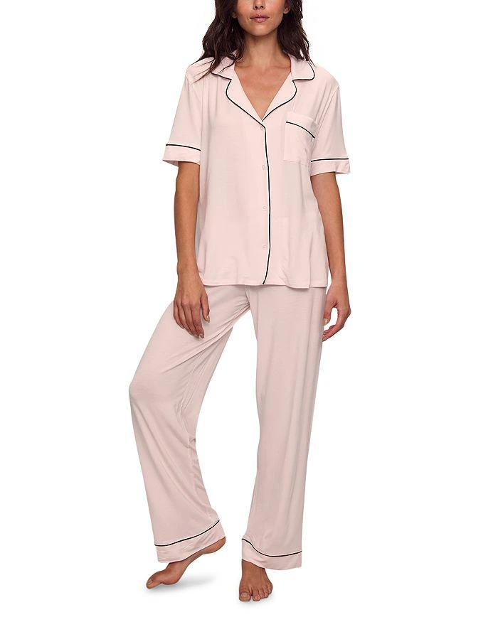 Eberjey Gisele Short Sleeve Long Pant Pajama Set 4