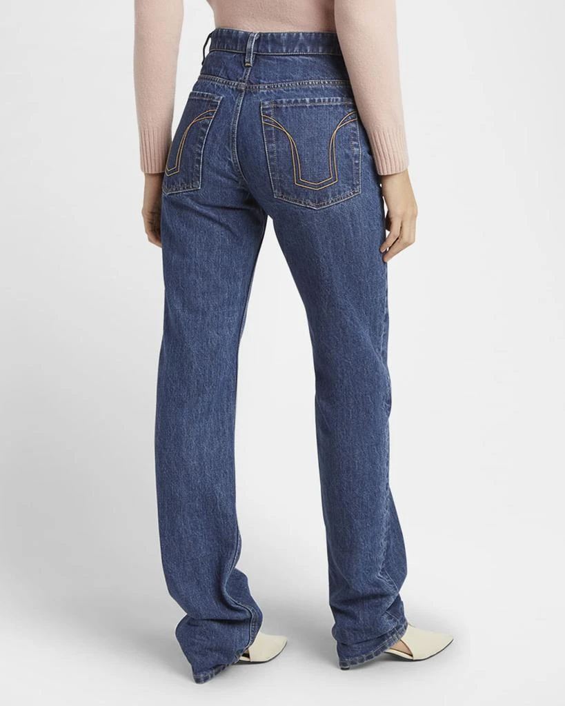 Jil Sander High-Rise Crease-Line Slim-Leg Jeans 3