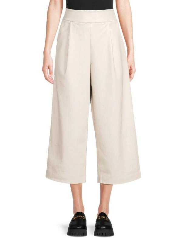 Susana Monaco Faux Leather Cropped Pants 1