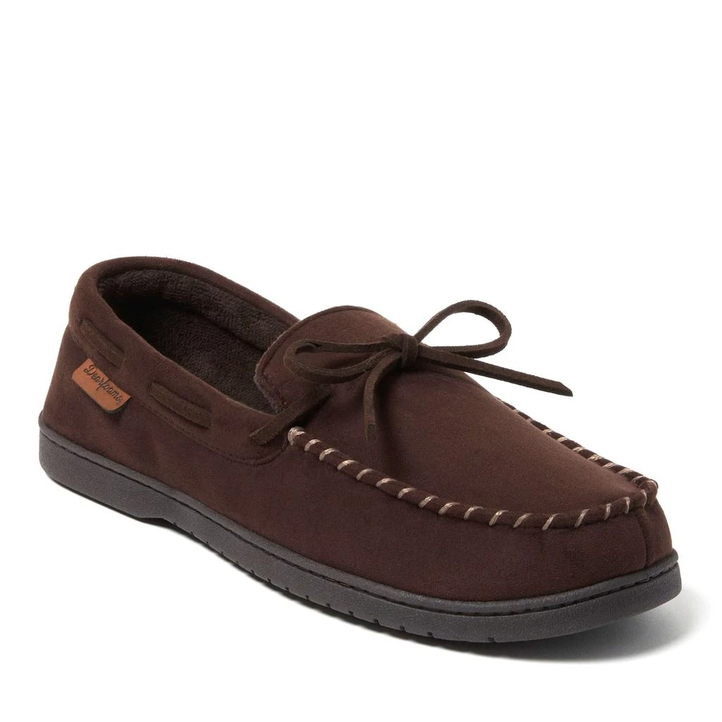 Dear Foams Men
s Toby Moccasin Slipper with Tie
