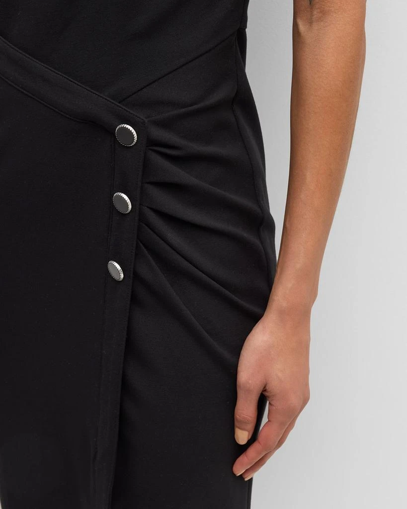 Shoshanna Leona Sleeveless Pleated Mock-Neck Midi Dress 5