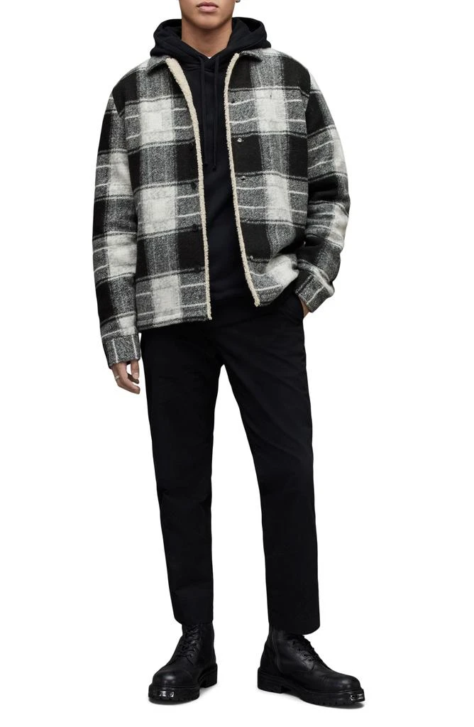 ALL SAINTS Litho Faux Shearling Shirt Jacket 5
