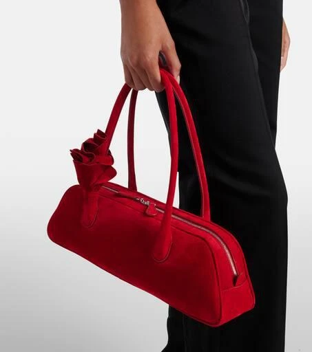 Magda Butrym Brigitte floral-appliqué suede tote bag 2