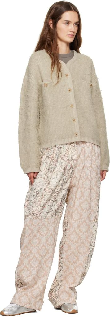 OPEN YY Beige Shaggy Cardigan 4