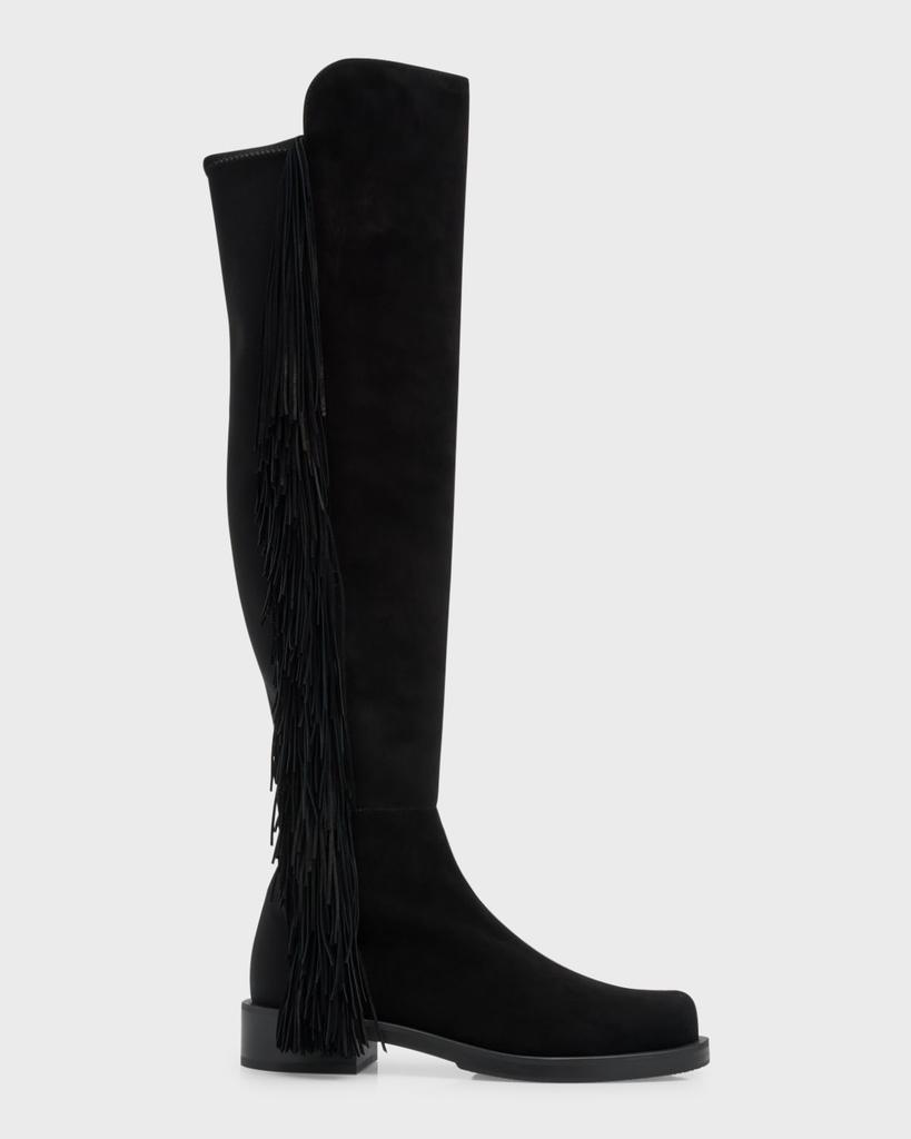 Stuart Weitzman 5050 Suede Fringe Over-The-Knee Boots