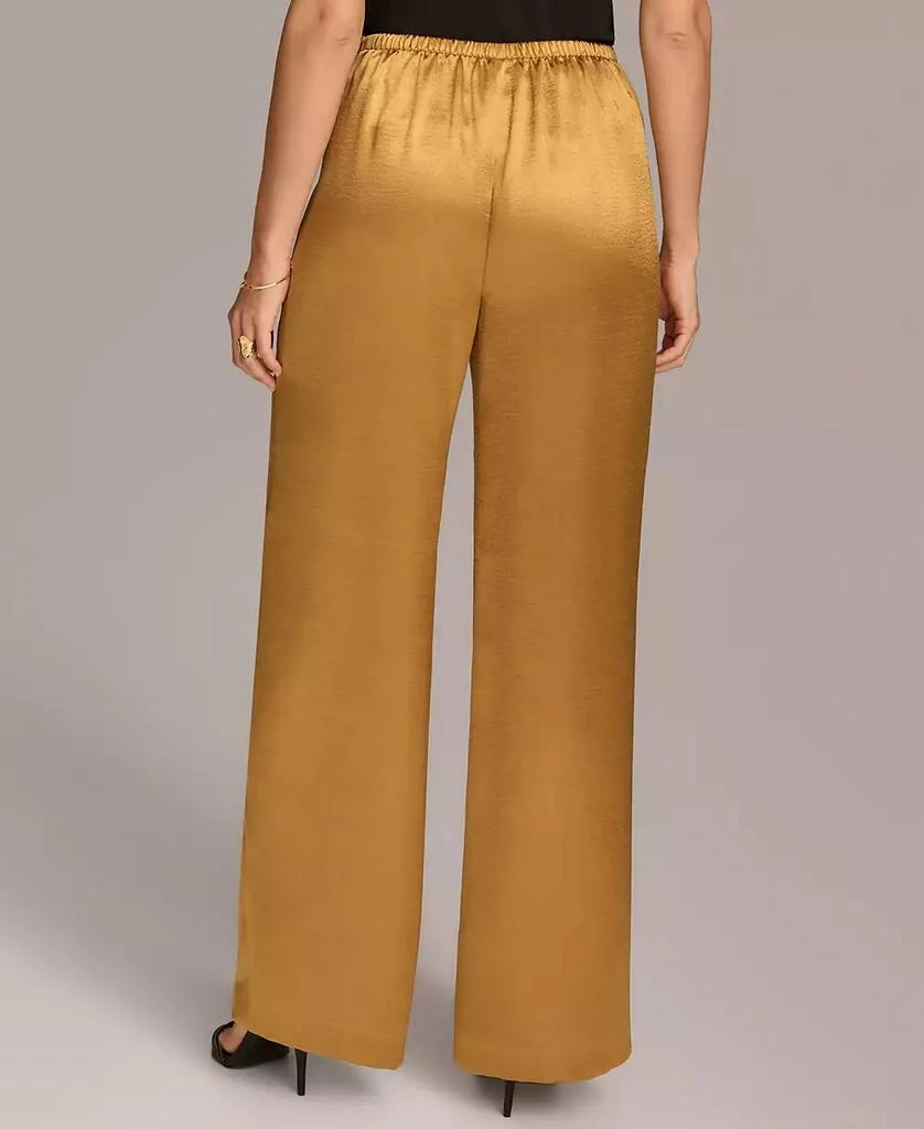Donna Karan Women's Wide-Leg Satin Pants 2