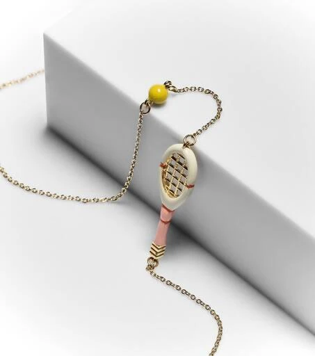 Aliita Tennis Pelota 9kt gold charm necklace 5