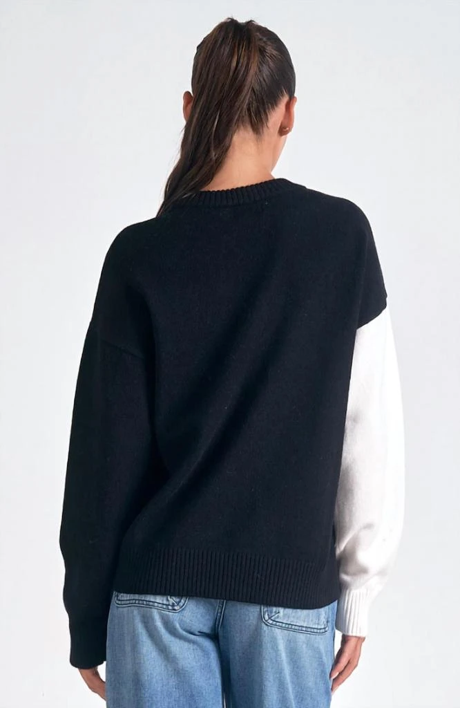 Elan Elan - "love" Color Block Sweater 2