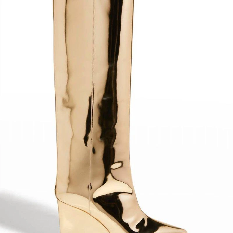 Jimmy Choo Blake Tall Leather Wedge Boot 1