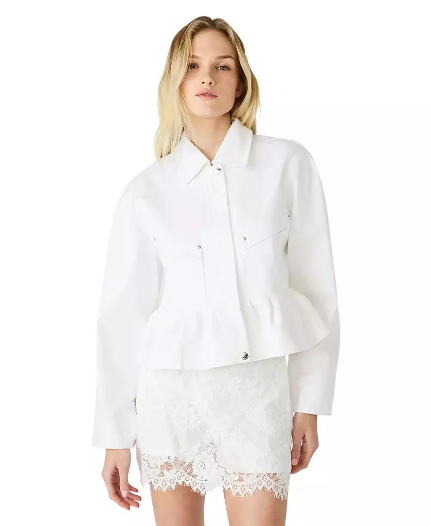 Steve Madden Women
s Sloan Collared Zipper Jacket 2