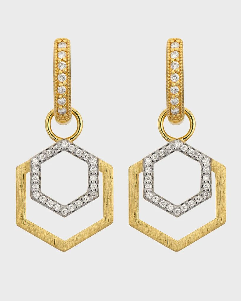 Jude Frances Lisse Open Duo Hexagon Diamond Earring Charms 1